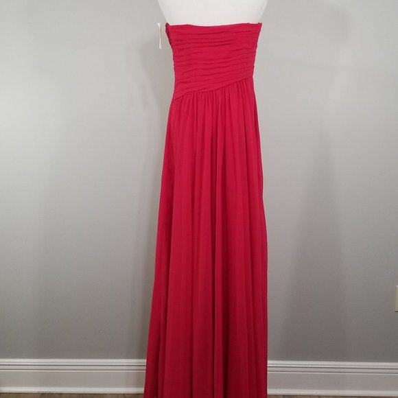 Nwt Jill Stuart Dress Sweetheart Strapless Ball Gown Size 10 Womens Red New $458 - Picture 10 of 15